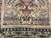 Antique Persian Lavar Rug 3x5, Persian Kerman Rug, Traditional Persian Carpet