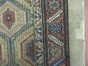 3'4" X 12' Antique Hand Made Turkish Wool Rug Runner Carpet Camel Hair Nice