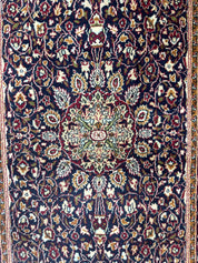 Indo Kashmiri Rug 3x5, Navy Blue, Very Fine 400 KPSI, Pair A