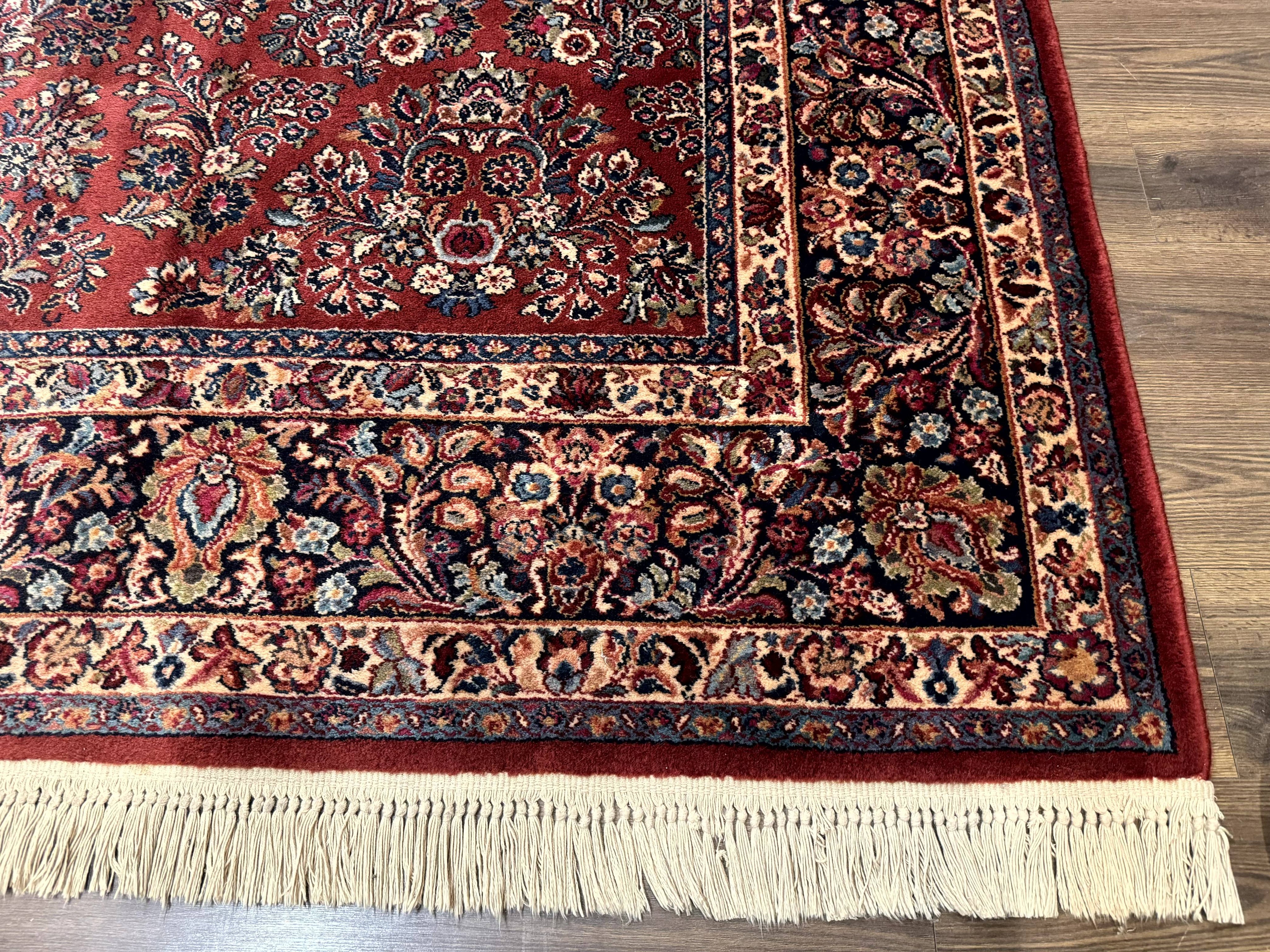 Karastan Rug 10x14, Red Sarouk #785, Wool Original 700 Series