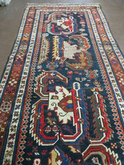 3' 7" X 14' Antique Handmade Caucasian Wool Rug Carpet Nice