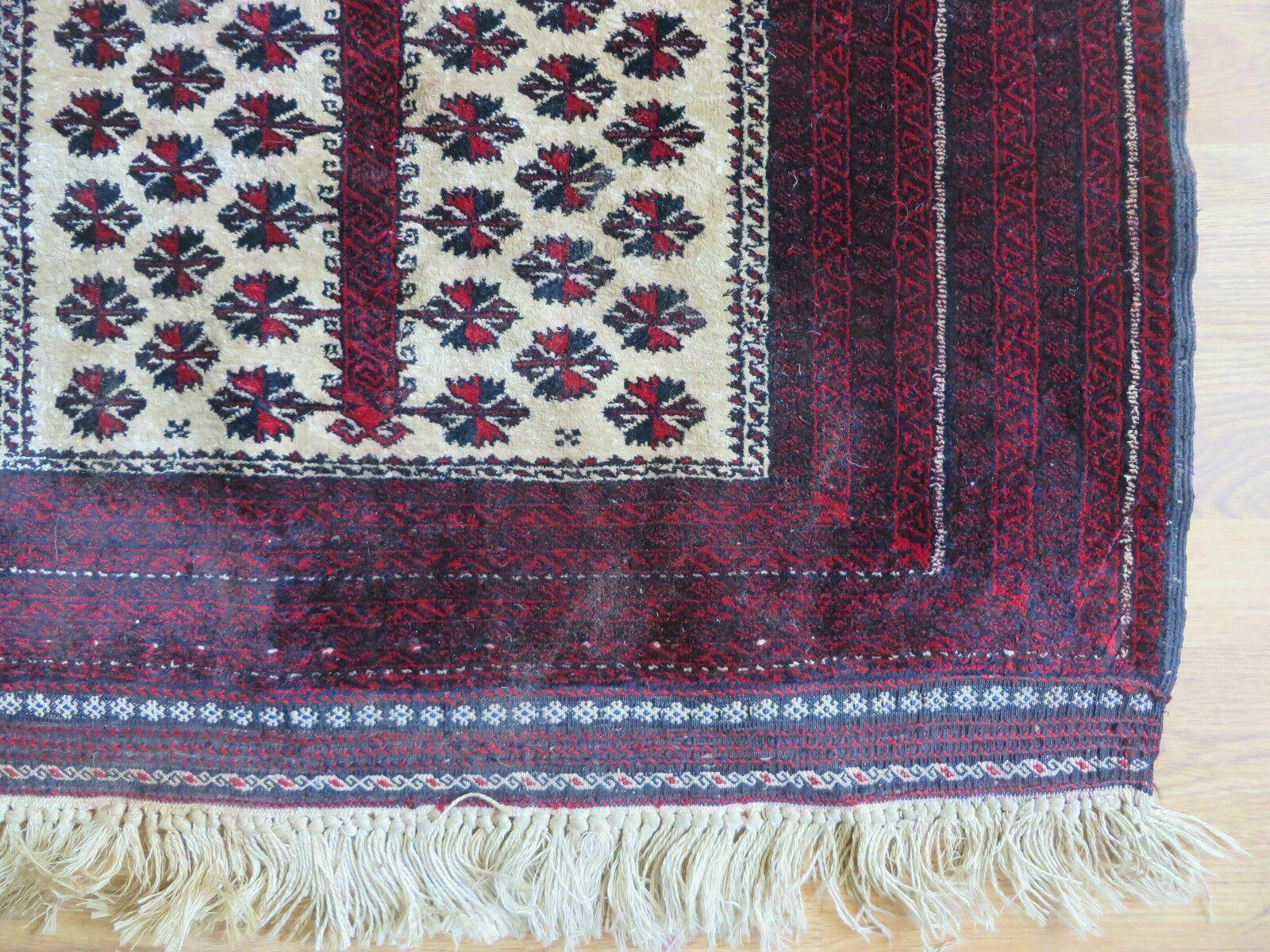 3' X 5' Handmade Fine Knotted Balouch Turkoman Prayer Silk Wool Rug