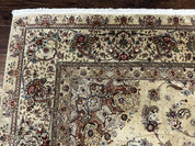Sino Persian Rug 8x10, Wool and Silk Highlights, 290 KPSI, Floral Medallion