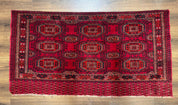 Antique Turkoman Salor Rug, Turkoman Textile, Fine 400 KPSI, Red, Persian Tribal Rug