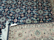 6' X 6' Gorgeous Handmade India Floral Oriental Wool Rug Square Blue Carpet Wow