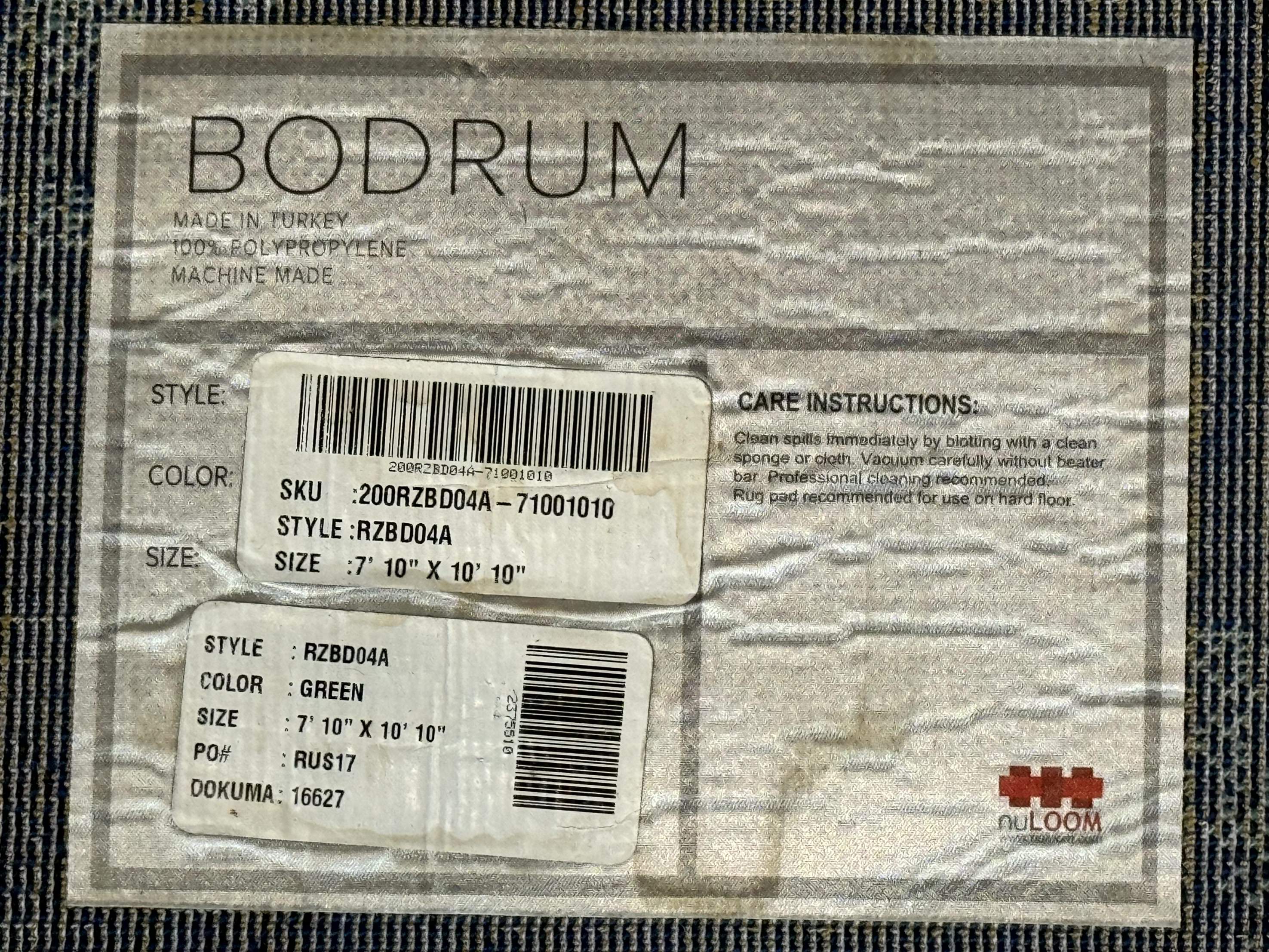 Modern Abstract Blue Area Rug 8x11 ft