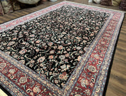 Large Sino Persian Rug 10x15, Floral Allover, Hand Knotted Wool Carpet, Fine