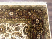 Indo Persian Mahal Rug 8x10, Floral Traditional Wool Oriental Carpet