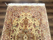 Sino Persian Rug 4x6, Wool and Silk Highlights, Fine 200 KPSI