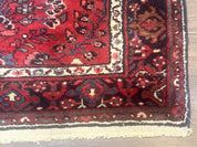 Red Persian Rug 2.6 x 6.8, Floral, Antique Per'sian Carpet, Persian Malayer Rug, Hamadan Rug