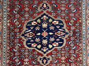 Persian Bidjar Rug 2.7 x 4, Red and Navy Blue, Small Persian Area Rug, Semi Antique