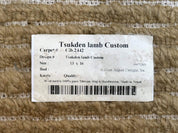 Modern Nepali Rug 13 x 15.6, Palace Size Wool Custom Made Rug, Tan, Large Nepali/Tibetan Carpet