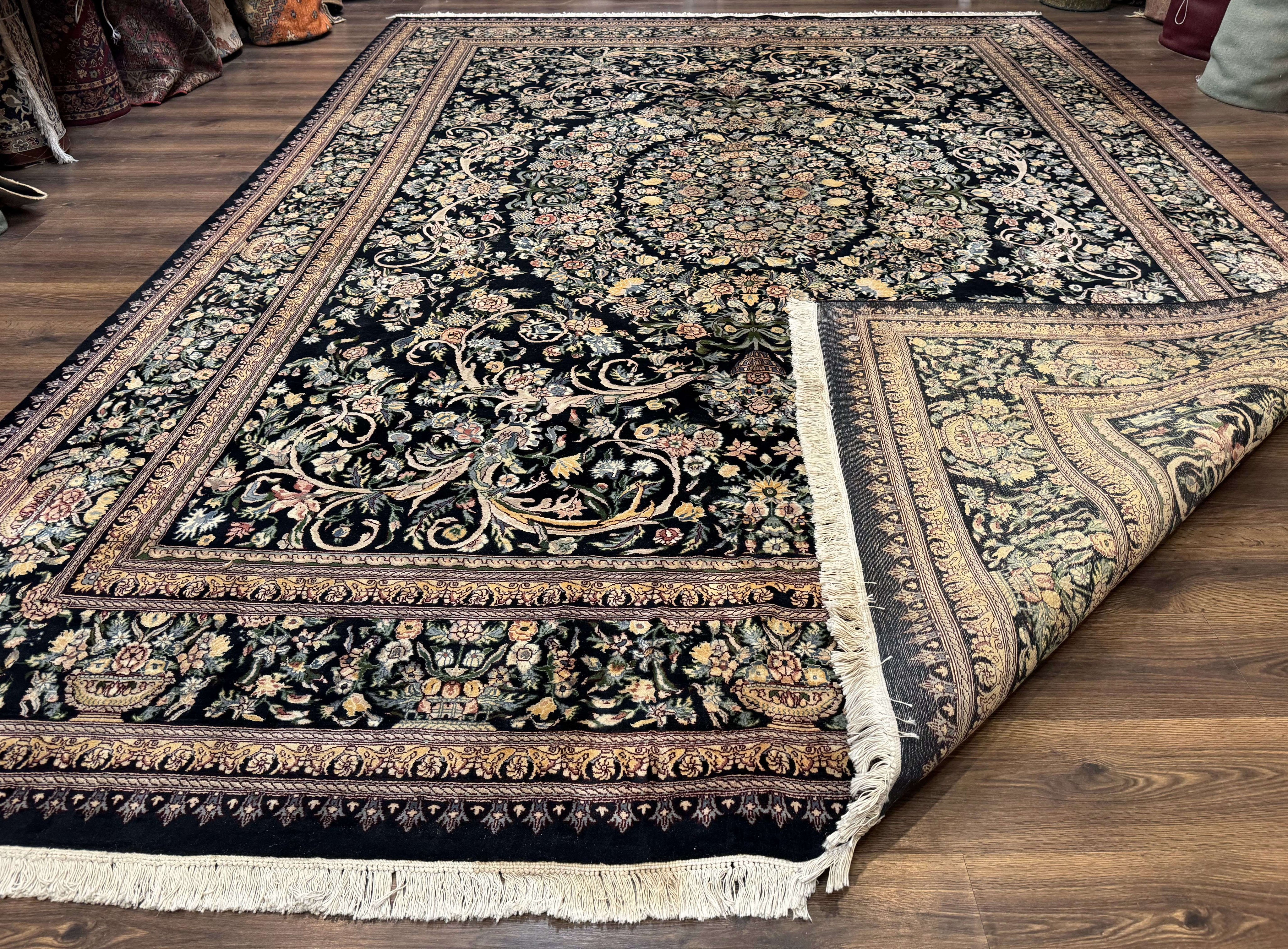 Pak Persian Rug 10x14, Elegant Floral Carpet, Fine 225 KPSI