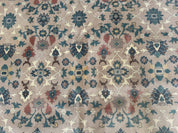 Palace Size Wool Rug 10x18, Sino Persian Kerman Rug, Oversized Hand Knotted Carpet, Light Taupe, Allover Pattern