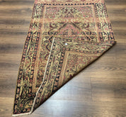 Antique Persian Lavar Rug 3x5, Persian Kerman Rug, Traditional Persian Carpet
