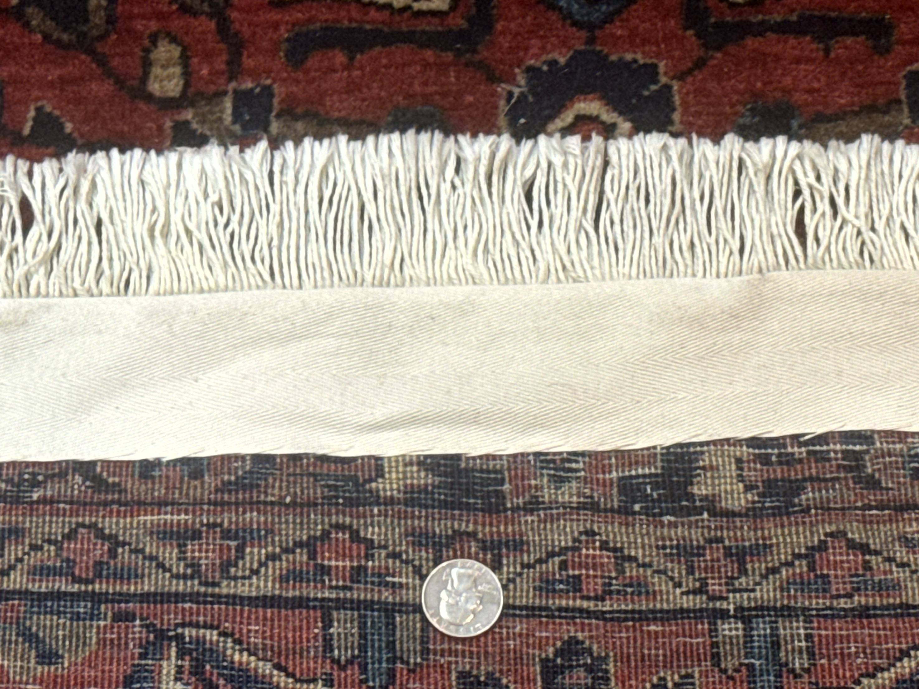 Small Red Persian Sarouk Rug 2.7 x 4.9, Floral, Antique