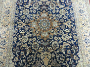 4' X 6' Handmade Ultra Fine India Floral Oriental Wool Silk Rug Hand Knotted
