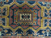3' X 4.5' Antique Handmade Turkish Tribal Wool Rug Double Saddle Bag Nice