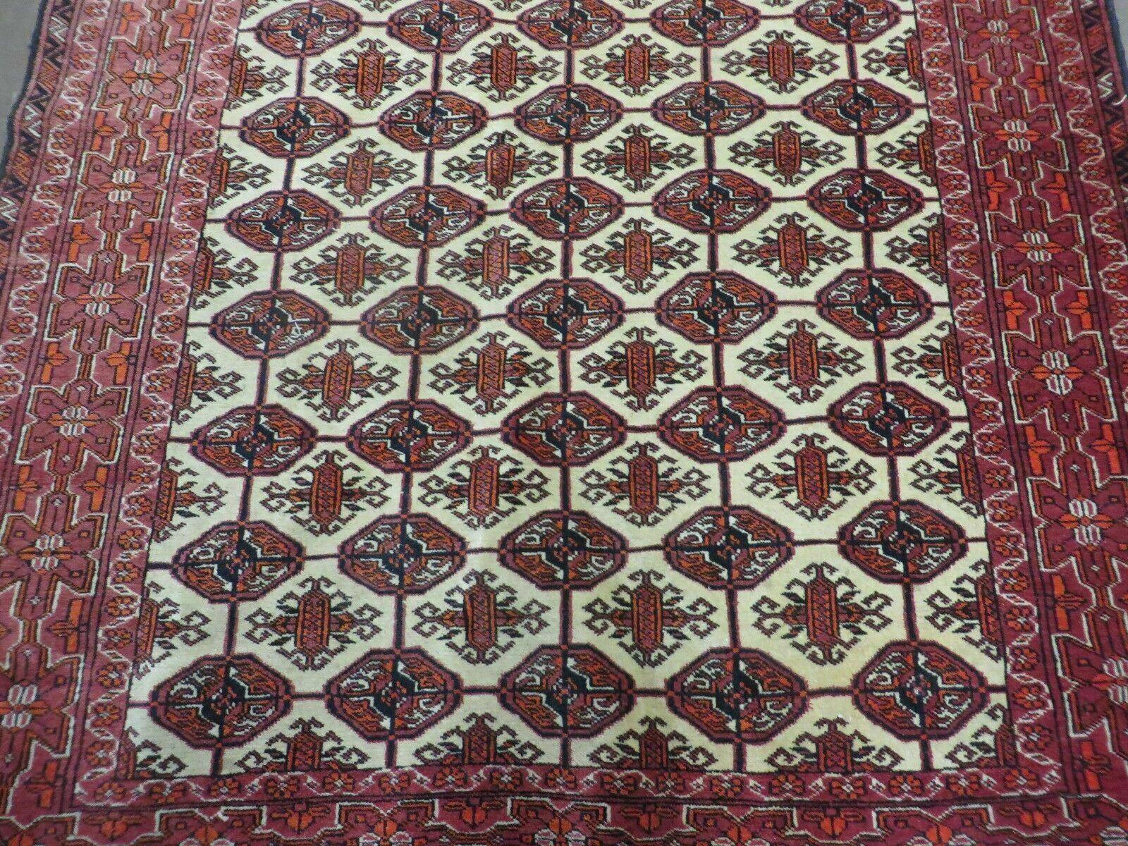 4' X 6' Handmade Finely Knotted Pakistan Turkoman Bokhara Wool Rug Nice