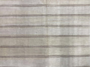 5x8 Turkish Kilim Rug, Flatweave Carpet, Striped Blanket, Southwestern Design, New, Gray, Wool, High Quality, Hand-Knotted