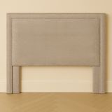 Tan Hotel Headboard with Double Nailhead Trim