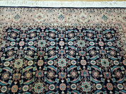 6' X 6' Gorgeous Handmade India Floral Oriental Wool Rug Square Blue Carpet Wow