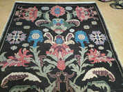 4' 5" X 16' 1" Antique Karabagh Caucasian Rug Handmade Wool Carpet Organic Dye