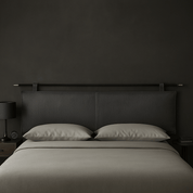 Black Leather Wall - Mount Headboard | Modern King Size Decor - BlackclassicfurnitureHUNTEDFOX - Black Leather Wall - Mount Headboard | Modern King Size Decor