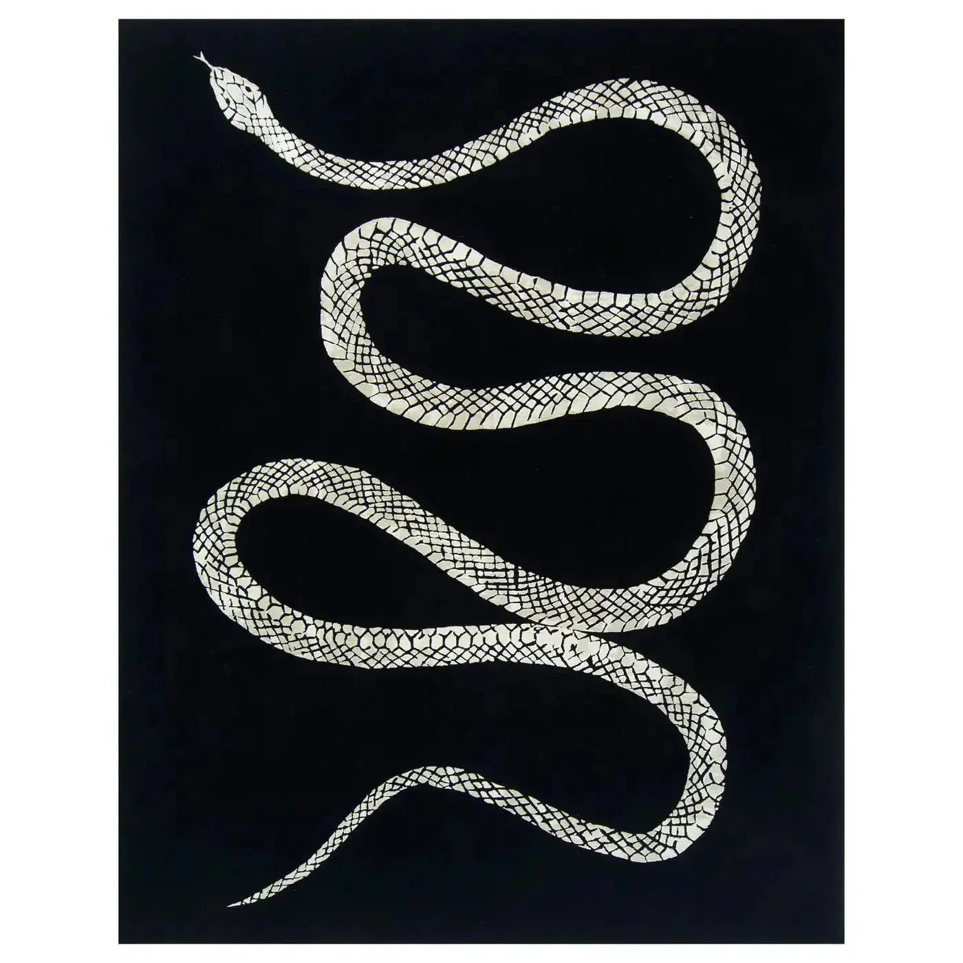 Black & White Serpentine Shag Rug - H|F AtelierShopify CollectiveHUNTEDFOX - Black & White Serpentine Shag Rug
