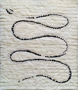 Black & White Serpentine Shag Rug