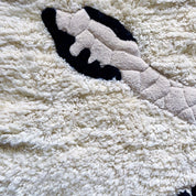 Black & White Serpentine Shag Rug - kidsPinkRugHUNTEDFOX - Black & White Serpentine Shag Rug
