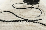 Black & White Serpentine Shag Rug - H|F AtelierShopify CollectiveHUNTEDFOX - Black & White Serpentine Shag Rug