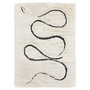 Black & White Serpentine Shag Rug - H|F AtelierShopify CollectiveHUNTEDFOX - Black & White Serpentine Shag Rug