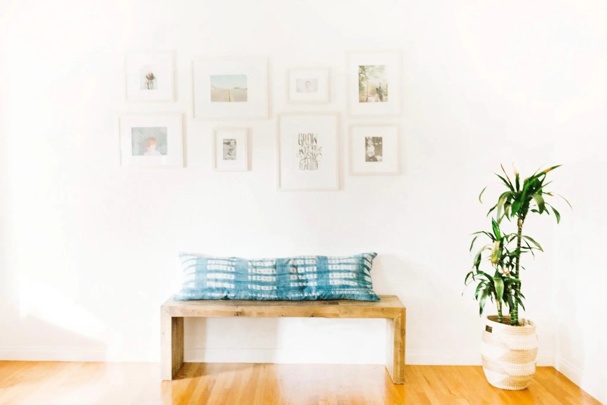 Blue and White Striped Mudcloth Pillow - Global Style - AFRICANindigoINDIGO & SHIBORIHUNTEDFOX - Blue and White Striped Mudcloth Pillow - Global Style