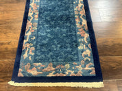Blue Chinese Rug 2.6 x 4, Fete Rug, Peking Rug, Chinese Wool Rug, Art Deco Carpet - Jewel RugsShopify CollectiveHUNTEDFOX - Blue Chinese Rug 2.6 x 4, Fete Rug, Peking Rug, Chinese Wool Rug, Art Deco Carpet
