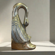 Brass Swan Bookends - Elegant Home Decor Accent - ACCENTbrassDECORHUNTEDFOX - Brass Swan Bookends - Elegant Home Decor Accent
