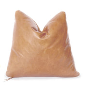 Brown Genuine Leather Pillow | Solid Leather - LEATHERLeather PillowpillowHUNTEDFOX - solid brown leather pillow