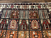 Persian Bakhtiari Tribal Rug 7x10, Panel Design, Semi Antique