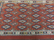 45" X 32" Antique Handmade Bokhara Turkoman Yomud Chuval Wool Rug Soumak NICE