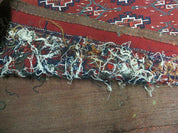 45" X 32" Antique Handmade Bokhara Turkoman Yomud Chuval Wool Rug Soumak NICE