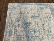 Modern Tibetan Rug 5x8 ft Light Blue and Gray Carpet, Contemporary Wool Rug, Handmade Nepali Rug, Raised Pattern, Tibet Area Rug, Nepal Rug