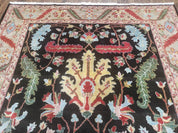 Peshawar Rug, 6x9 Rug, Hand Knotted Wool Area Rug, Black and Silver Rug, Unique Oriental Carpet, Handmade, Medium Sized Rug, Persian Rug