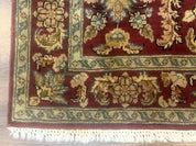Indo Persian Mahal Rug 4x6, Floral Allover Pattern, Maroon