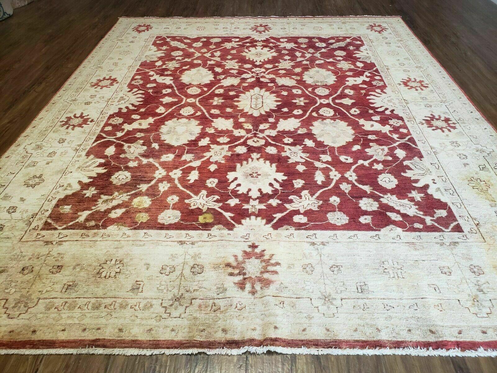 8' X 10' Handmade Peshawar Floral Oriental Wool Rug Hand Knotted Carpet Nice