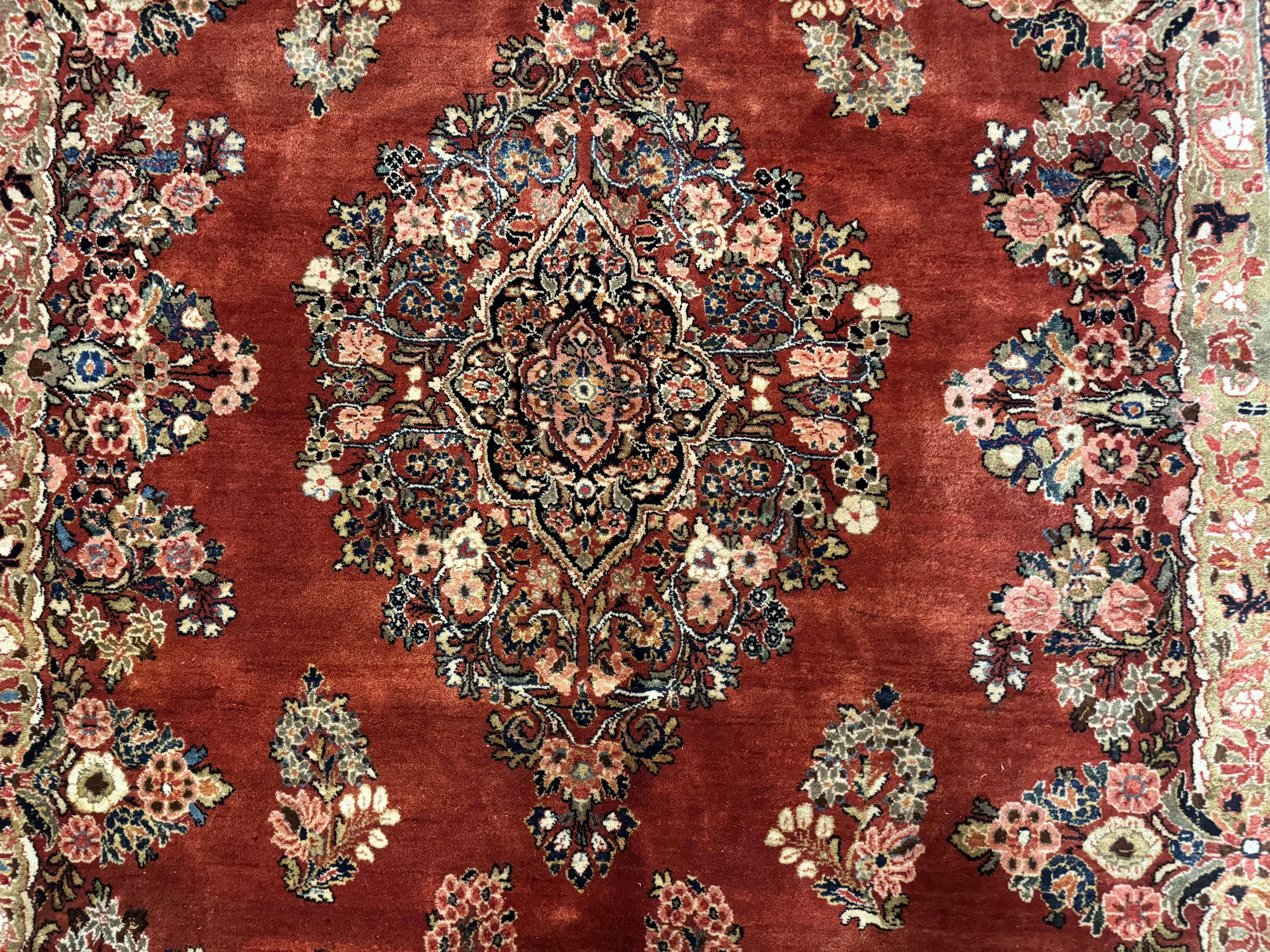 Antique Persian Sarouk Rug 9x12