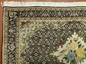 Small Persian Rug 2.4 x 3, Birds and Flowers, Finely Hand Knotted