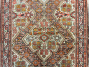 Wonderful Antique Persian Malayer Rug 4x6, Wool Hand Knotted Authentic Oriental Carpet, Very Fine