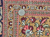 Persian Qum Rug 3.6 x 5, Kork Wool, Very Finely Hand Knotted 325 KPSI, Rare, Semi Antique