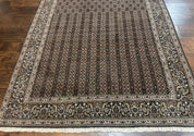 Persian Tabriz Rug 5x7, Black, Allover Pattern