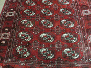 4' 5" X 5' 7" Semi Antique Handmade Afghan Yamud Turkoman Bokhara Wool Rug